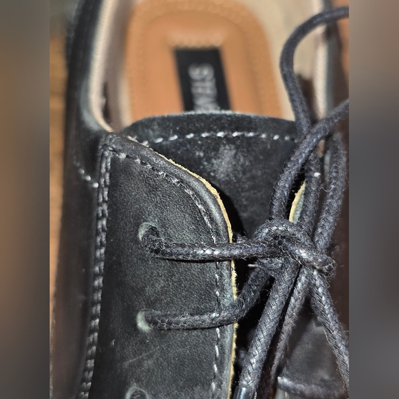 Steve Madden Men's Priam Black Leather Oxfords Size 9M - Picture 5 of 10